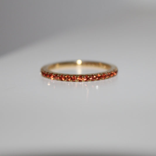 Orange Sapphire Ring