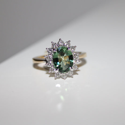 Green Sapphire Ring