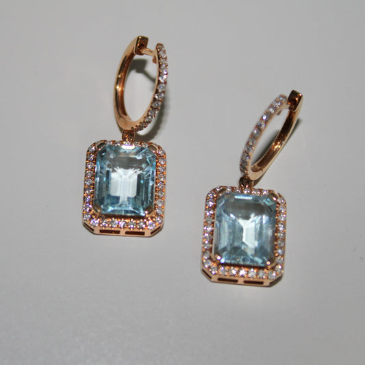 Blue Topaz Earrings