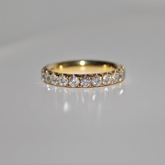 Round Diamond Wedding Band