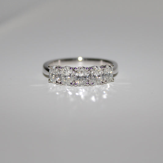 Oval Diamond Wedding Band