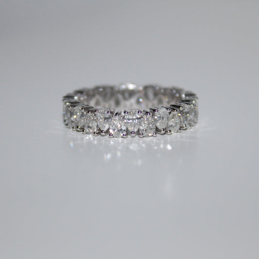 Pear Diamond Wedding Band