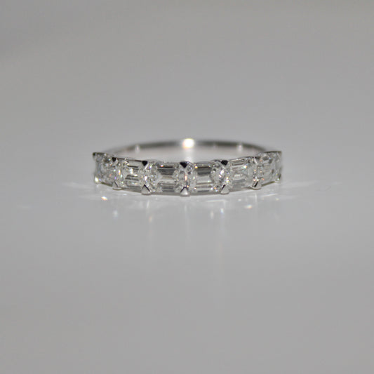 Emerald Diamond Wedding Band