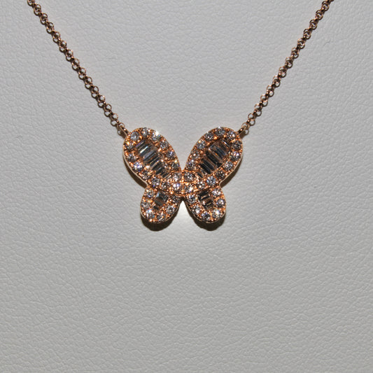 Diamond Butterfly Necklace