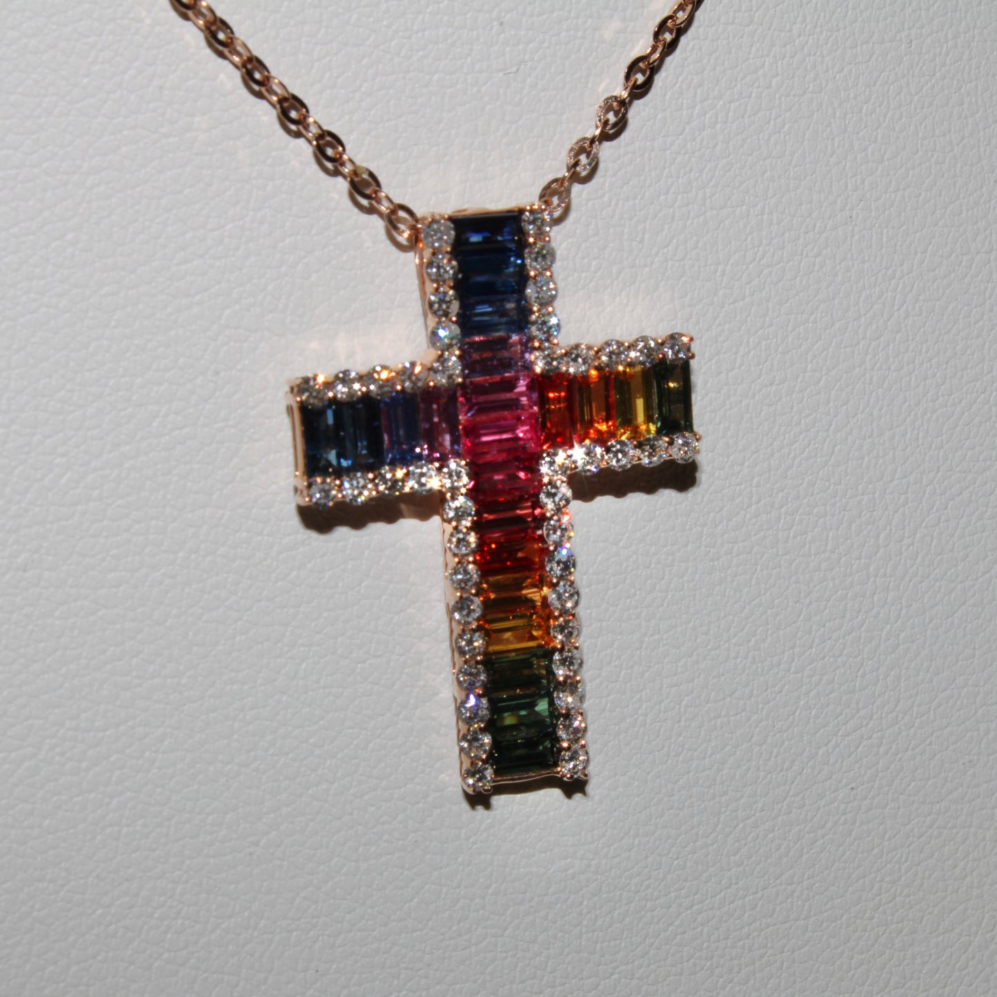 Rainbow Sapphire Cross