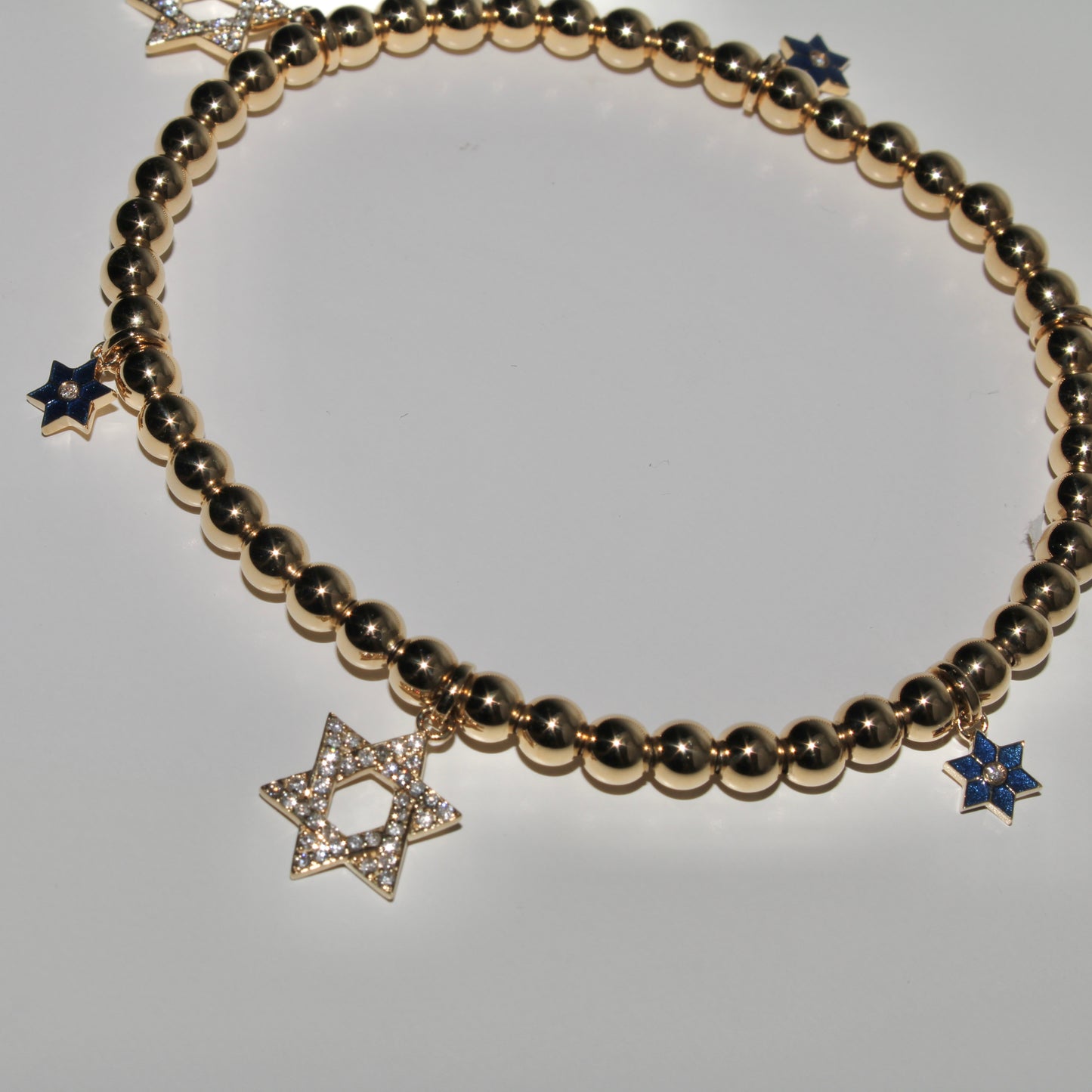 Beaded Star of David Bracelet