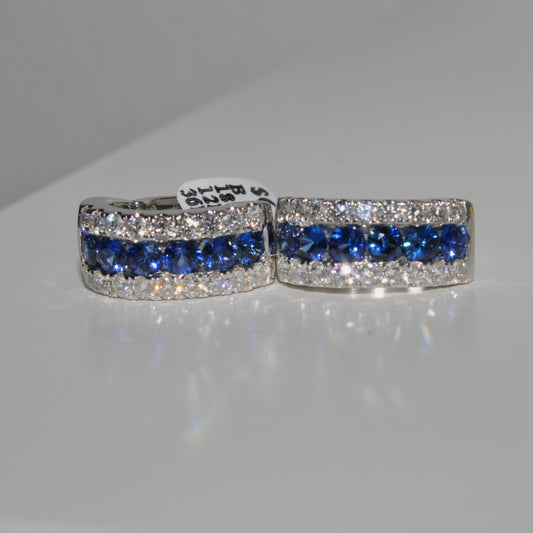 Sapphire Hoop Earrings