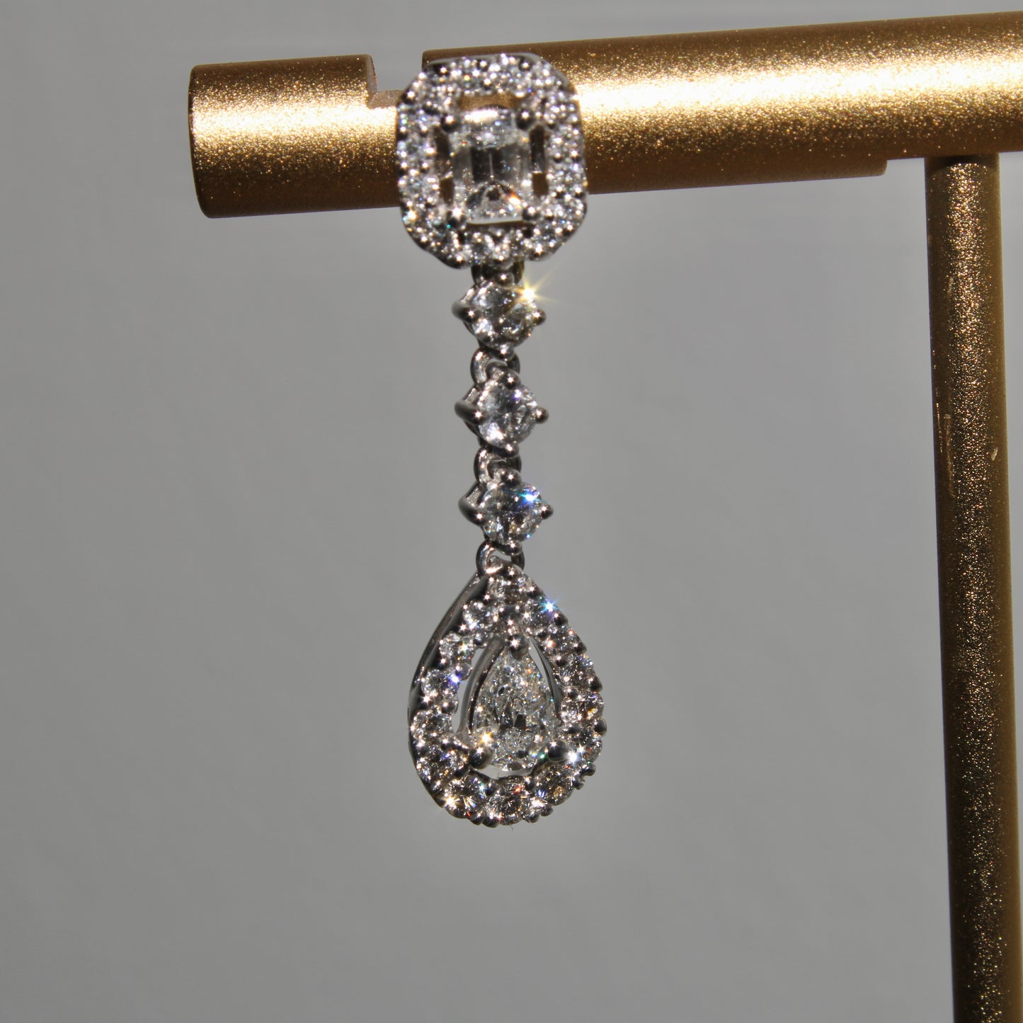 Diamond Pear Earrings