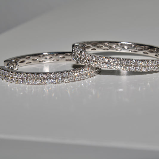 Diamond Pave Hoops