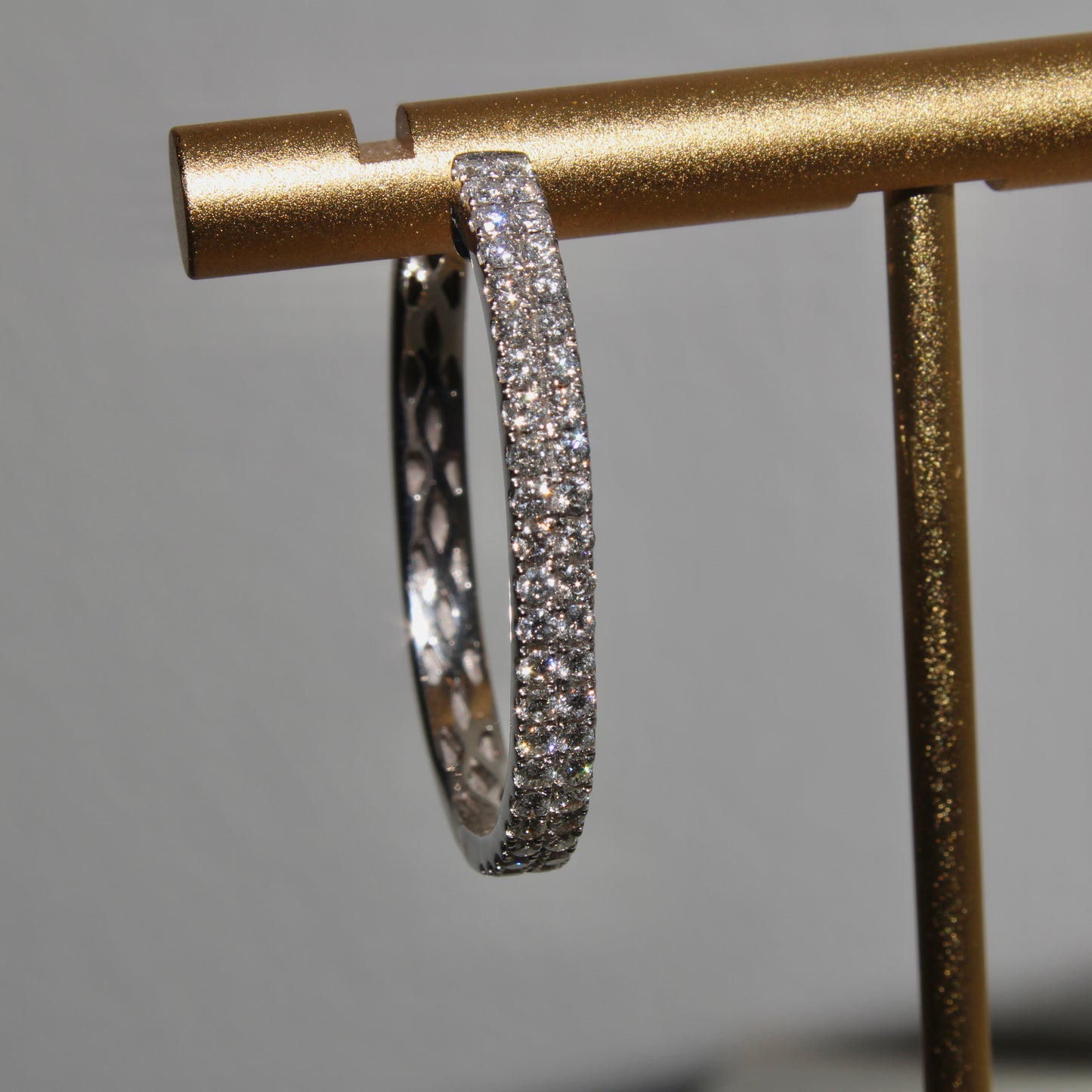 Diamond Pave Hoops