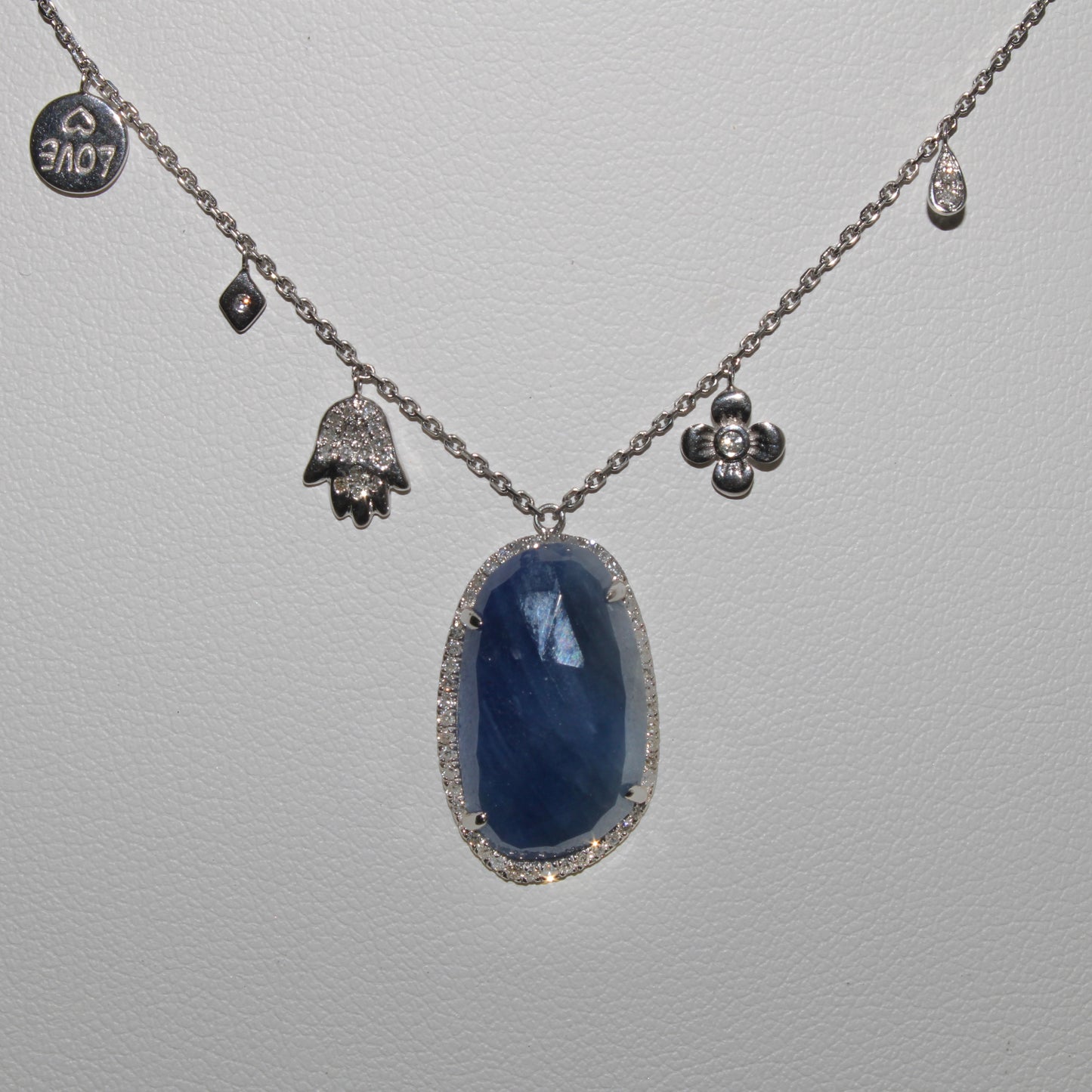 Sapphire Diamond Necklace