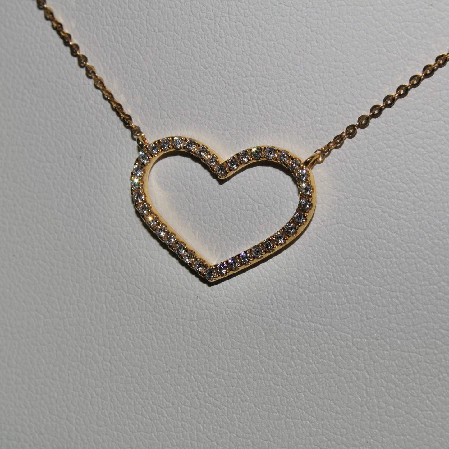 Diamond Heart Necklace Yellow